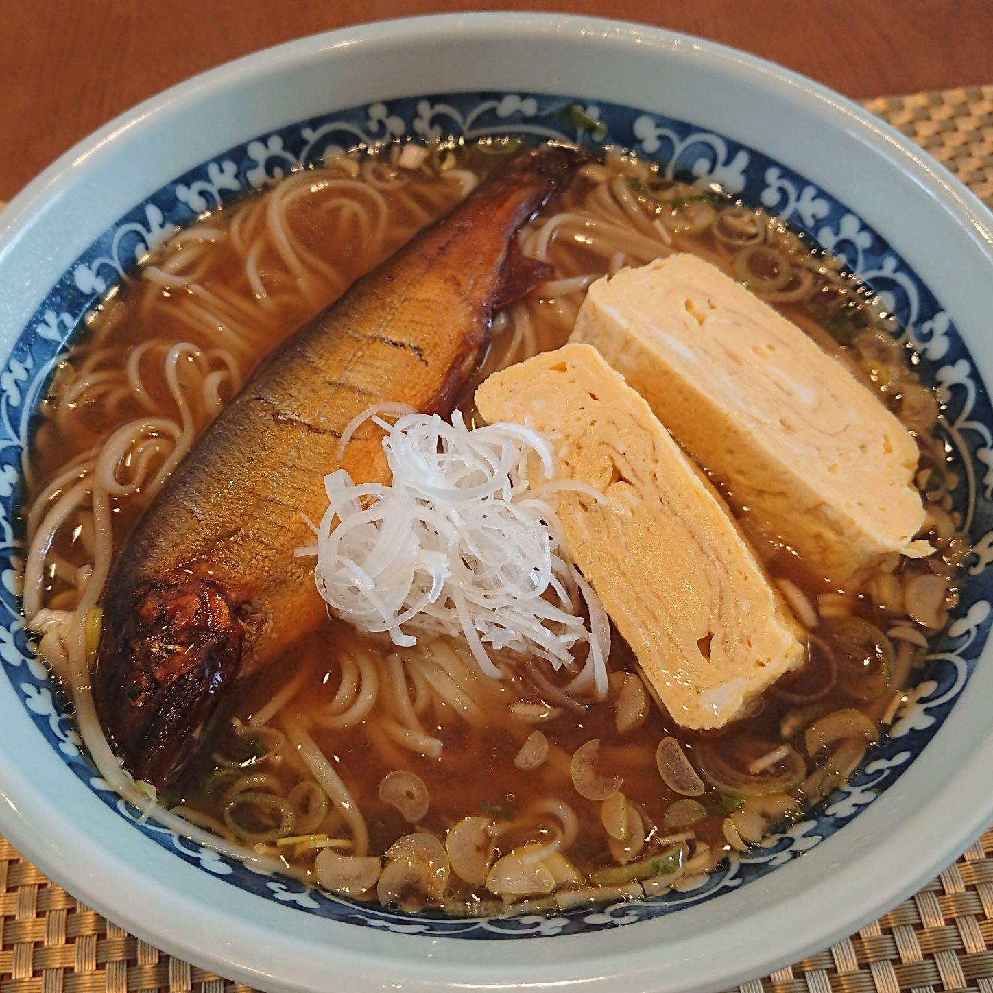 鮎ラーメンwithだし巻き玉子 鮎ラーメン だし巻き玉子