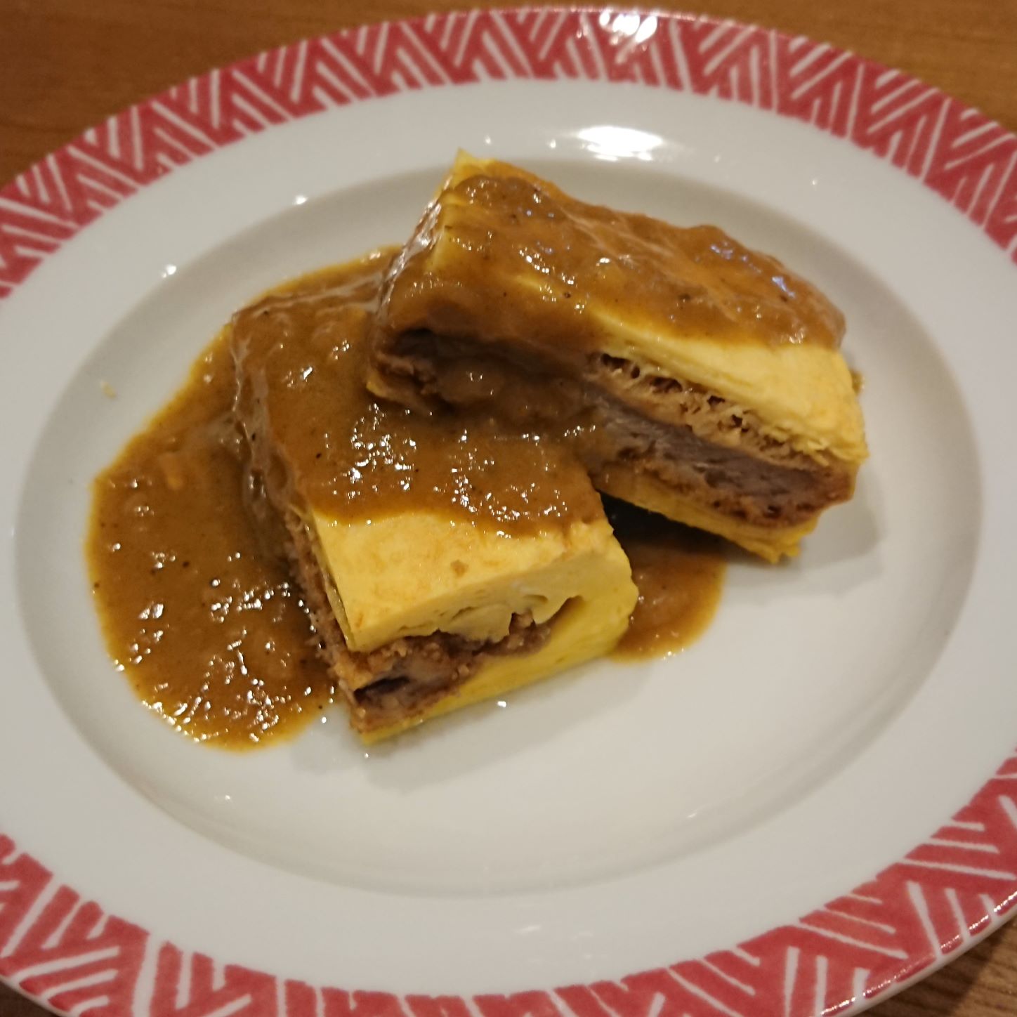 豚ヒレカツだし巻き玉子カレー掛け 豚ヒレカツだし巻き玉子