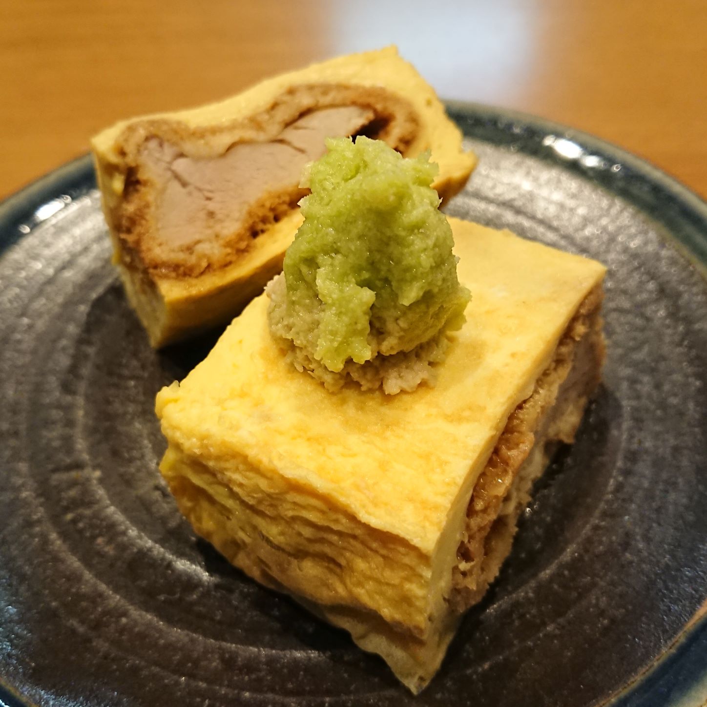 豚ヒレカツだし巻き玉子わさび添え 豚ヒレカツだし巻き玉子